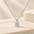 D Color Moissanite Solitaire Necklace – Large