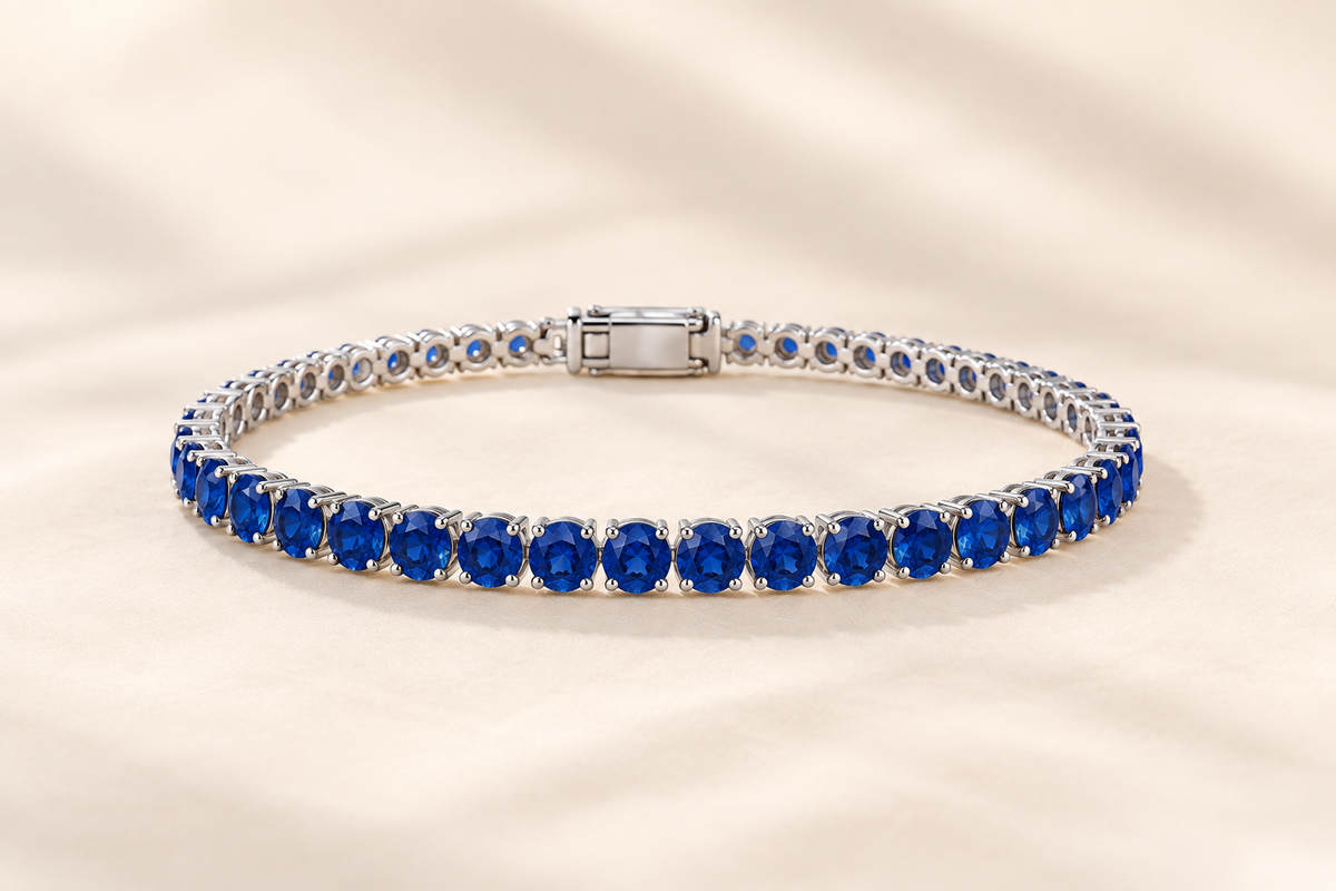 3mm Lab Grown Sapphire Tennis Bracelet