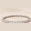 2.5mm round moissanite tennis bracelet in 925 sterling silver