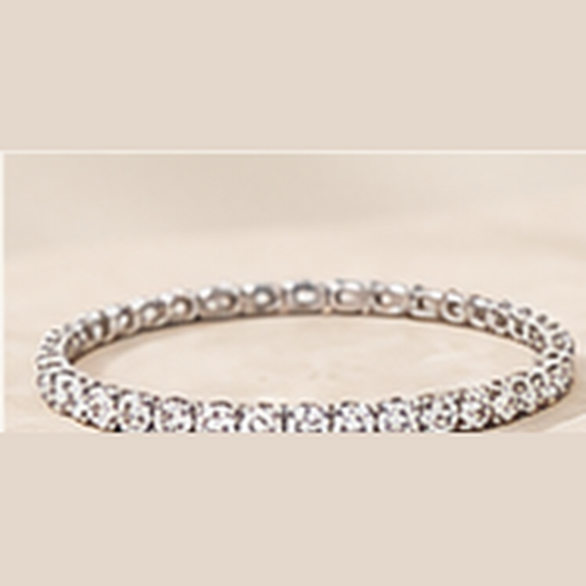 2.5mm round moissanite tennis bracelet in 925 sterling silver
