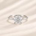 2.00ct four-claw moissanite solitaire ring in 925 sterling silver