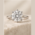 3.00ct round cut moissanite ring in 925 sterling silver
