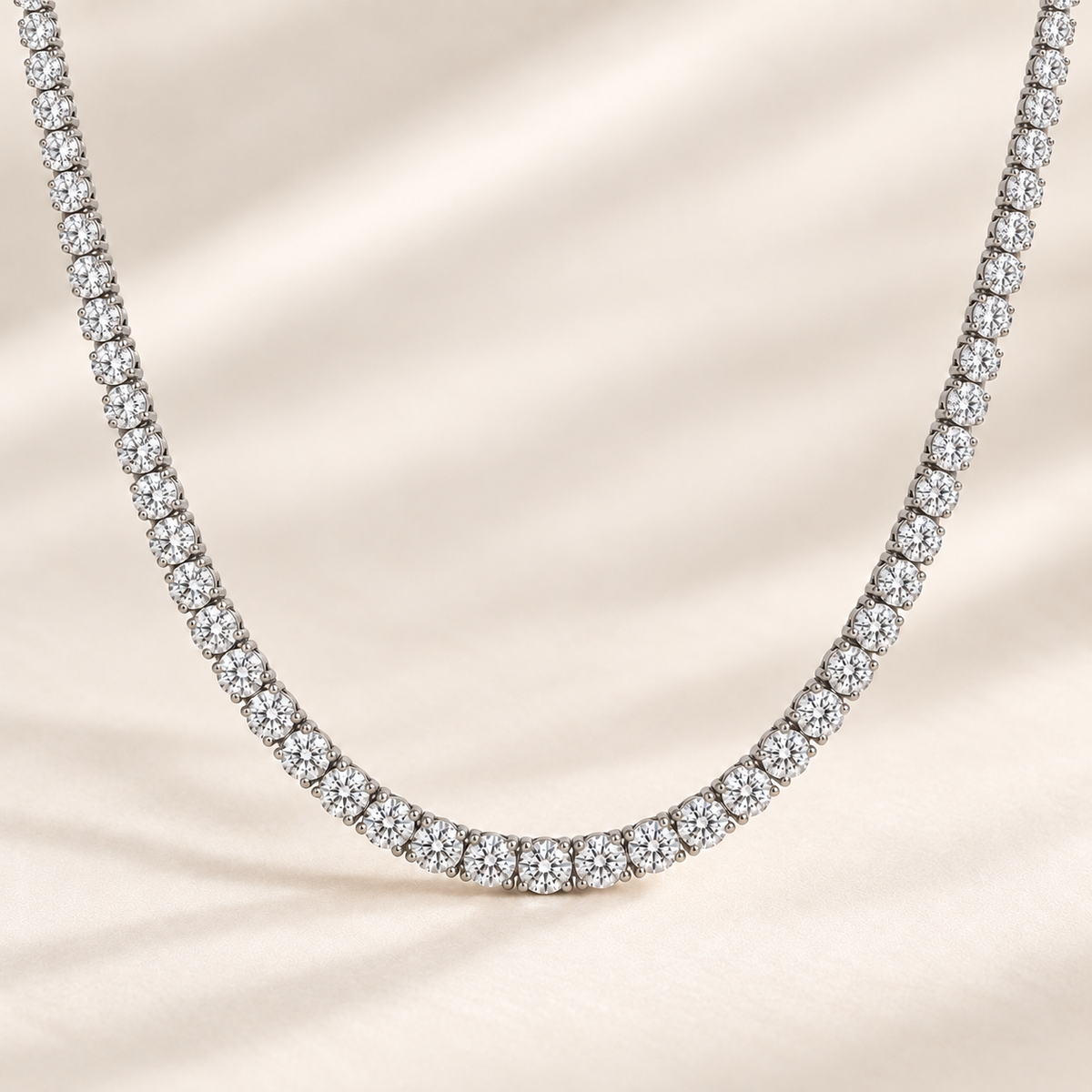 Philologi 5.00ct total weight moissanite necklace in sterling silver