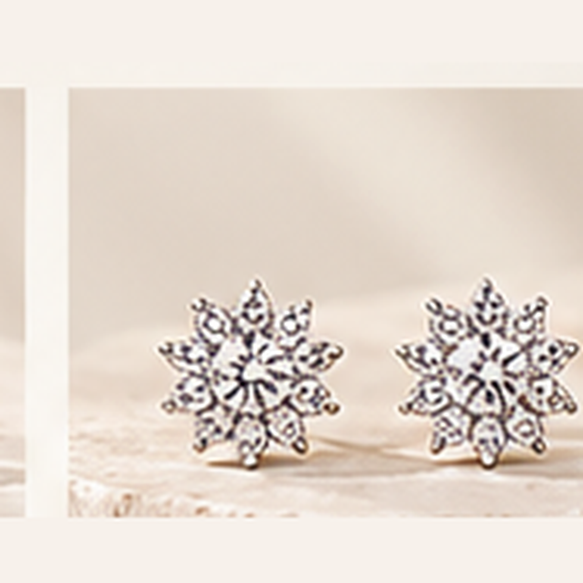 Floral moissanite stud earrings 1.00ct total weight