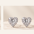 Heart moissanite stud earrings 1.00ct total weight
